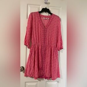 Vineyard Vines Pink Patterned Dress Size 8
